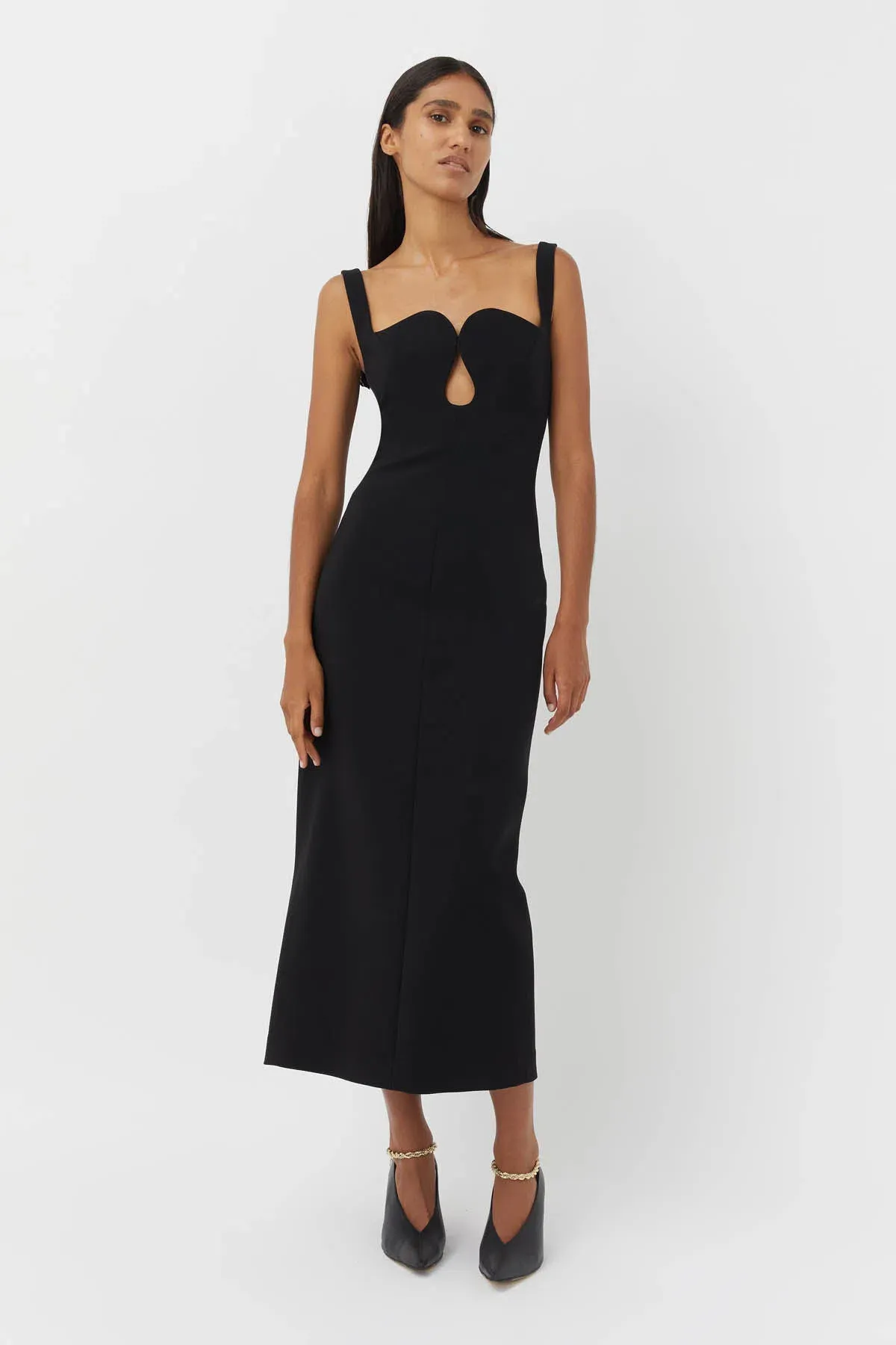 Camilla and Marc Brixton Midi Dress Black Size AU6 for rent on The Volte - main image