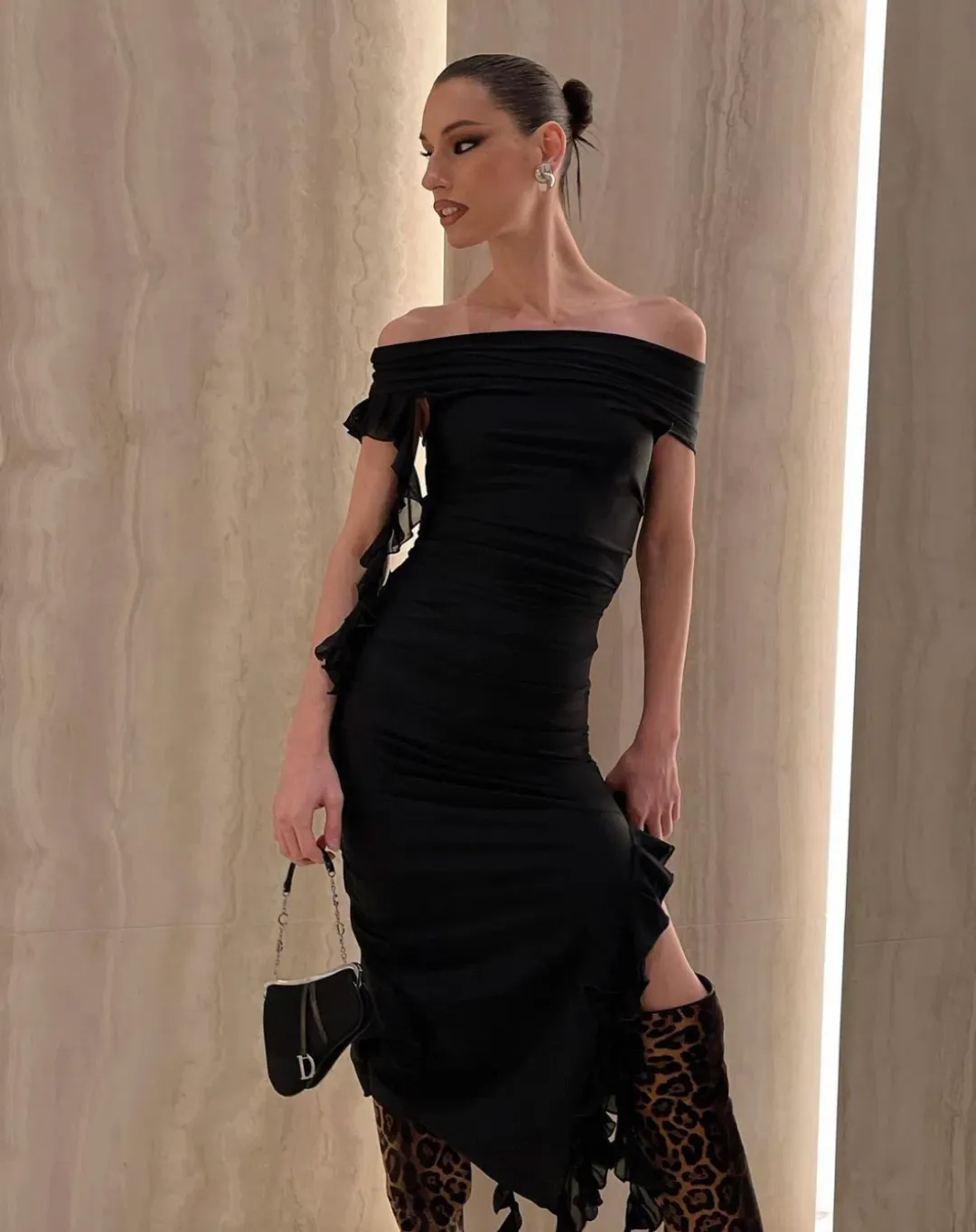 Fanci Club The Assassin Long Dress Black Size S/Au 8 for rent on The Volte - main image