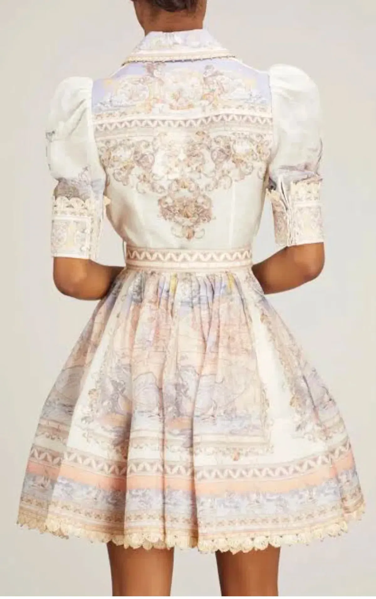 Zimmermann High Tide Mini Shirt Dress Odyssey Print Size 1 / AU 10 - Image 5