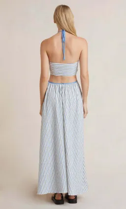 Bec & Bridge Lucia Cutout Maxi Dress White/Blue Size 12 for rent on The Volte - image 3