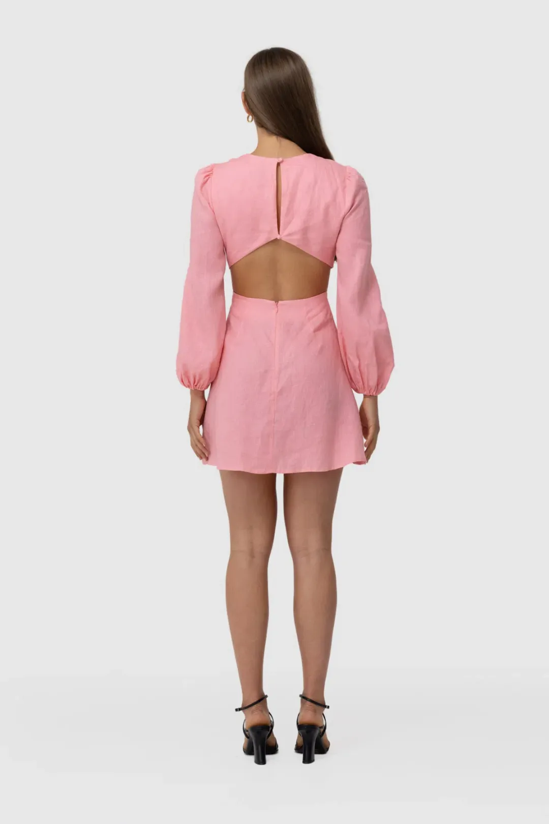 The Wolfgang Safi Linen Cut Out Dress Floss Size 10 for rent on The Volte - main image