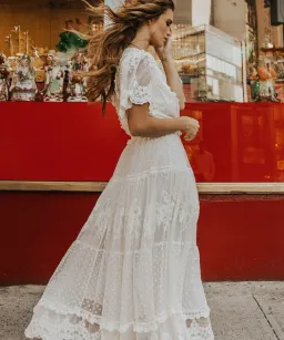 Spell Dawn Dress Cream Size AU 12 for rent on The Volte - image 2