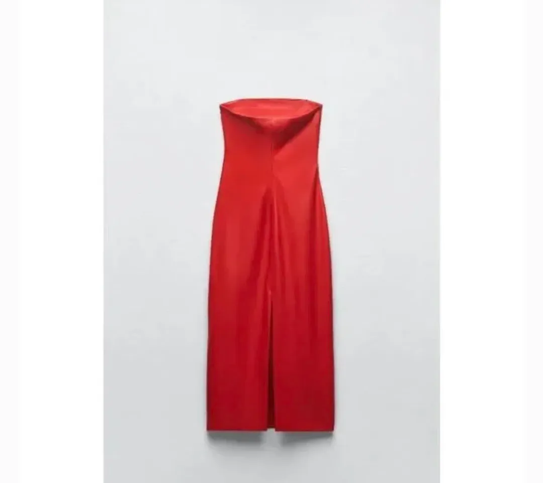 Girl On Fire Vegan leather dress for rent on The Volte - main image