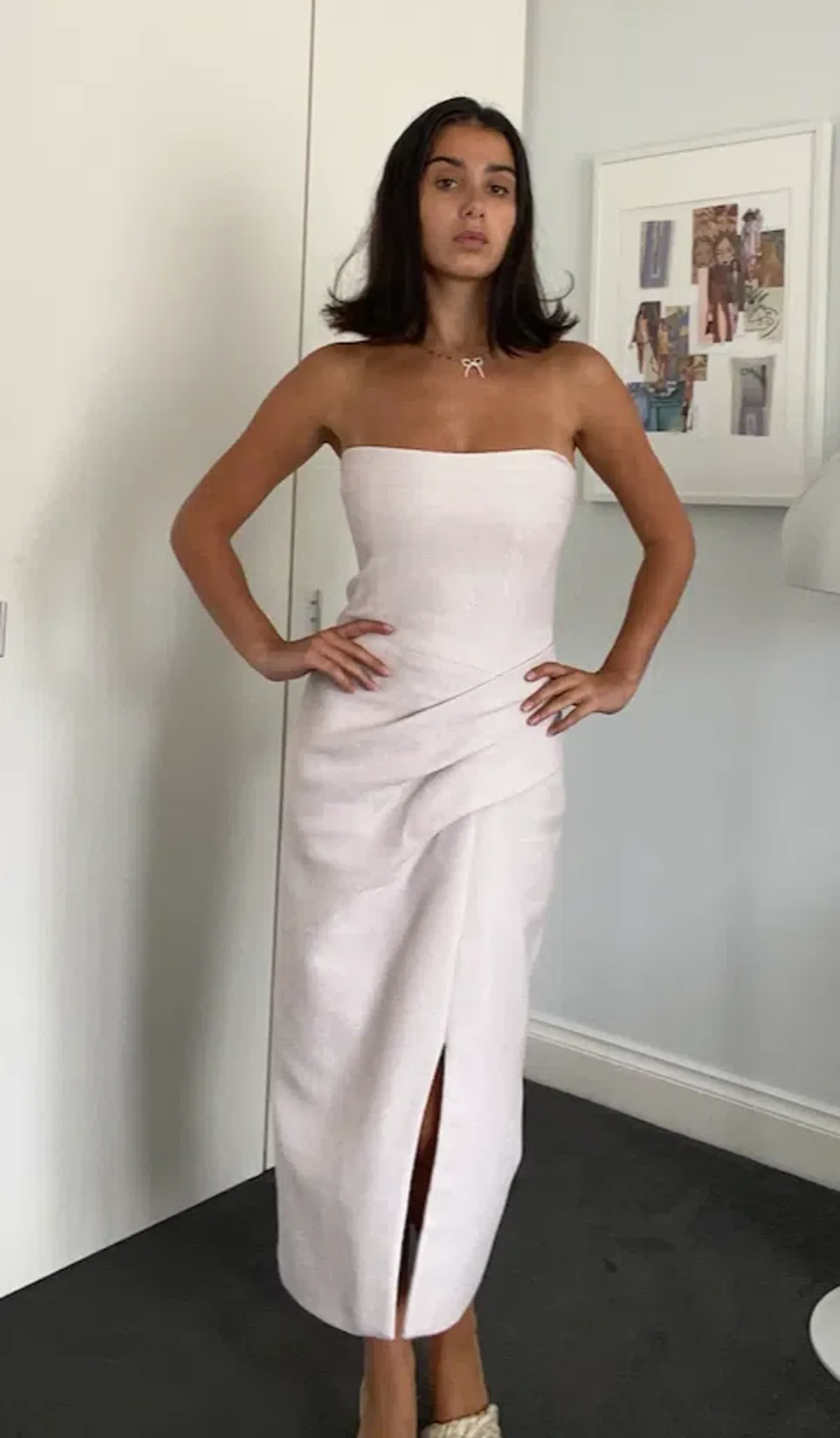 Manning Cartell Ivory Strapless Dress White Size AU 8 - Image 2