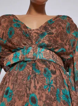 Scanlan Theodore Ggt Floral Print Dress Brown Size M / AU 10 for rent on The Volte - image 4