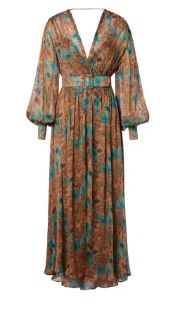 Scanlan Theodore Ggt Floral Print Dress Brown Size M / AU 10 for rent on The Volte - image 3