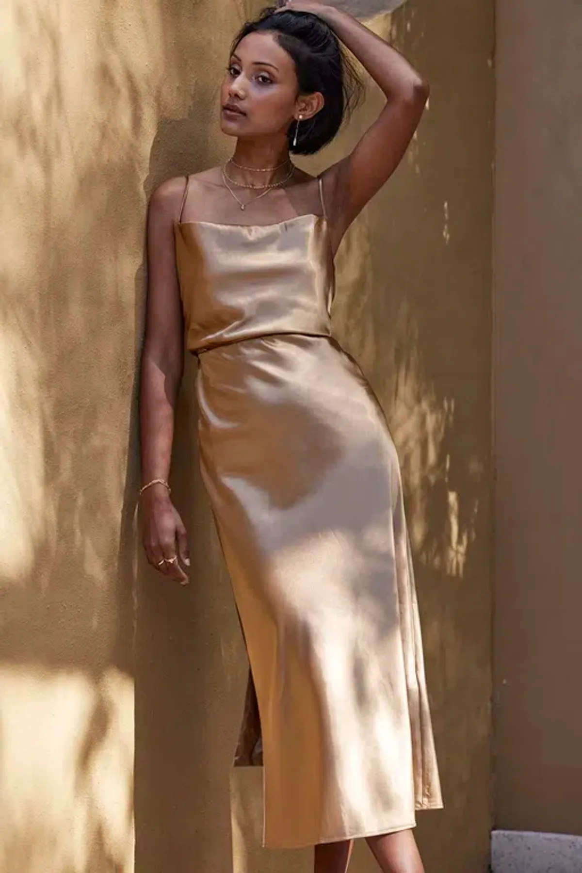 Grace Loves Lace Anya Eco Dress Gold Size AU 12 for rent on The Volte - main image