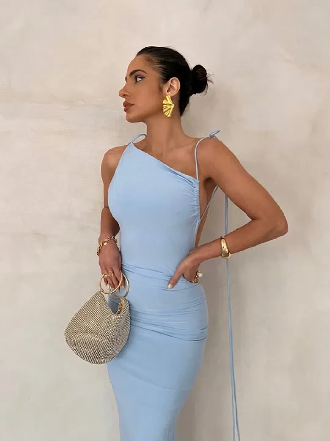 Melani The Label Gia Gown in Powder Blue Size S / Au 8 for rent on The Volte - main image