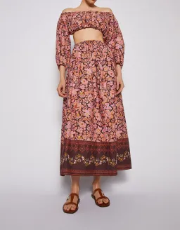 Scanlan Theodore Floral Border Print Set Chocolate Size 6 for rent on The Volte - image 1