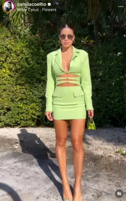 Camila Coelho Ivy Mini Dress Green Size 6 for rent on The Volte - image 1