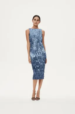 Rachel Gilbert Sequence Dress Blue Size AU 8 for rent on The Volte - image 1
