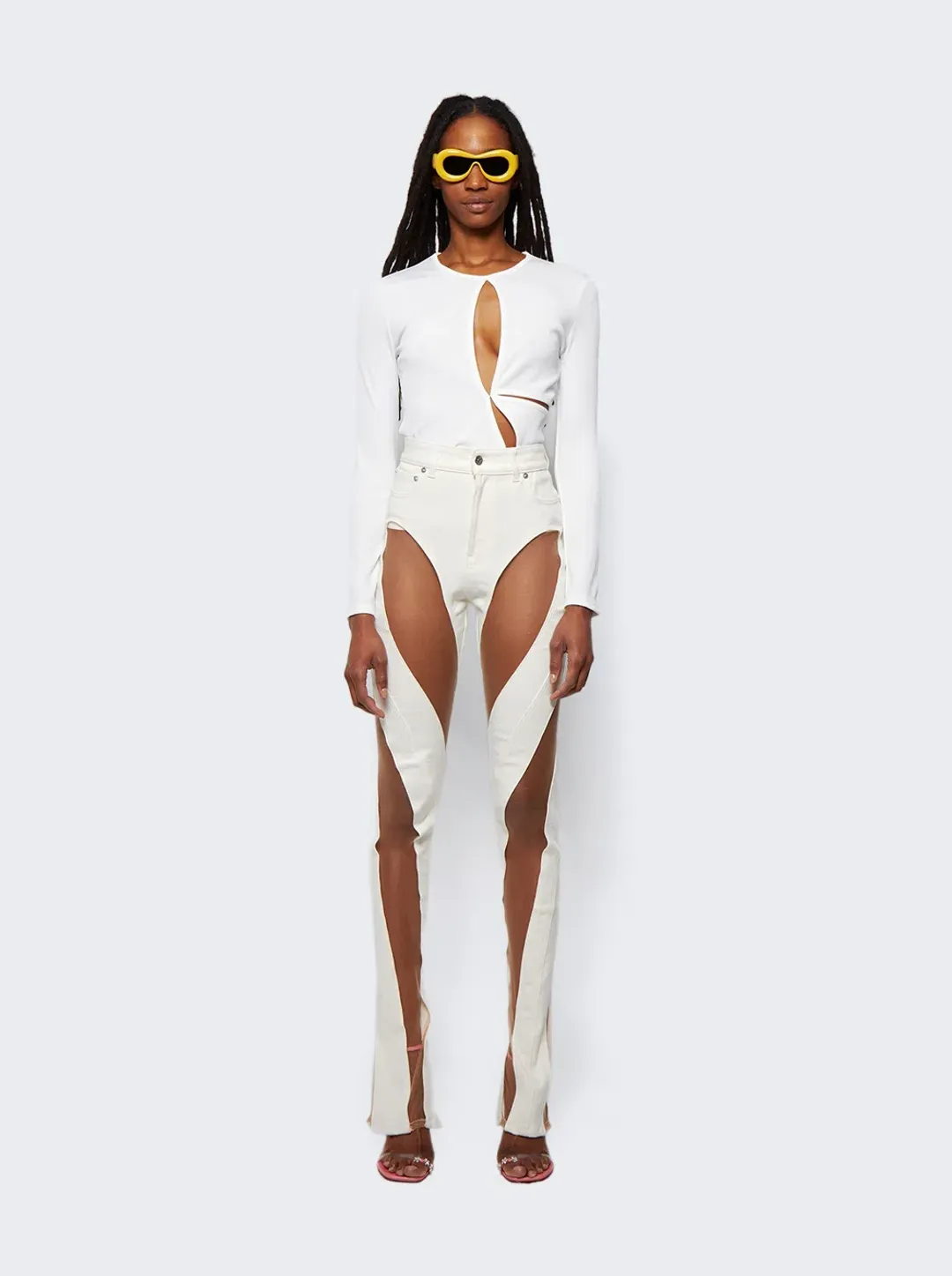 Christopher Esber Anglaise Long Sleeve Top White Size AU 8 for rent on The Volte - main image