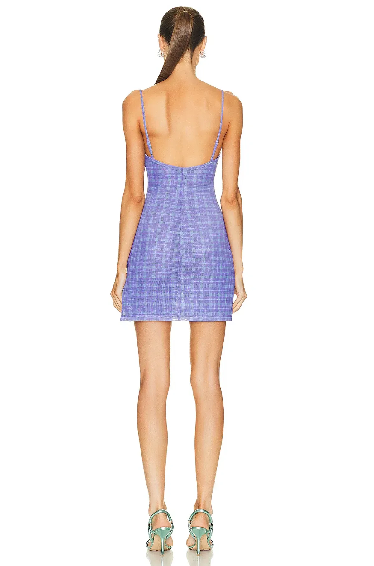 Miaou Anya DressBaby Plaid Periwinkle Purple Size AU 6 - Image 3