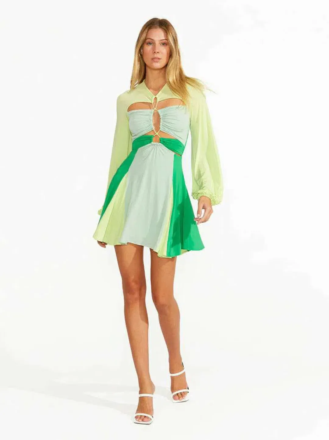 Alice McCall Bnwt Clover In Tulum Mini Dress Green Size AU 8 for rent on The Volte - main image