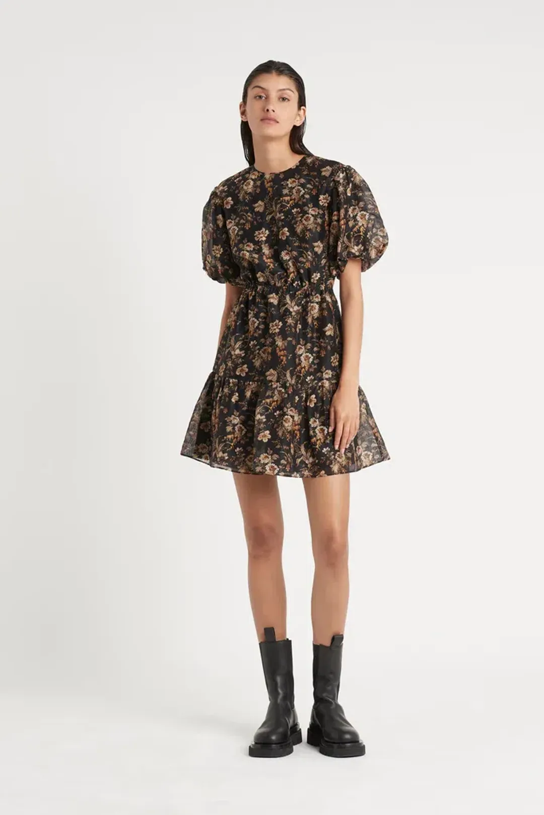 Sir The Label Amerie Open Back Mini Dress Amerie Floral Print Size 1 / Au 8 for rent on The Volte - main image