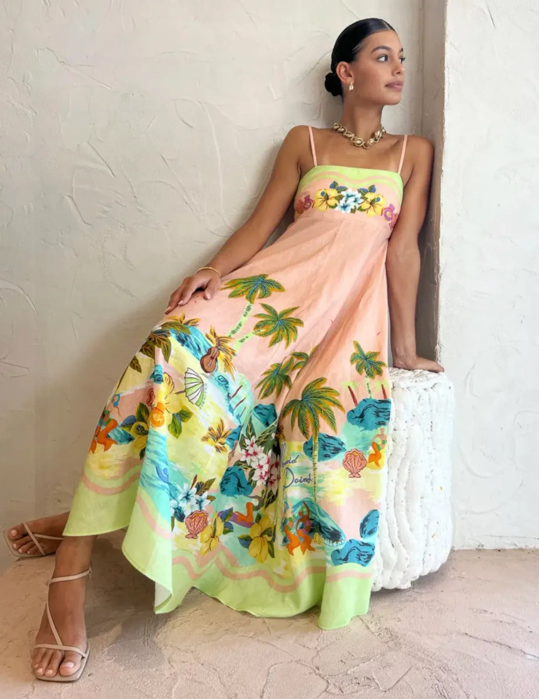 Alemais Mermaid Point Sundress Print Size 8 for rent on The Volte - main image