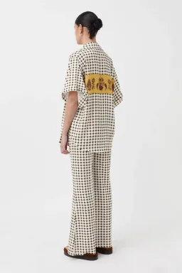 Camilla And Marc Ravioli Shirt And Pant Set Honey/Multi Size 10 for rent on The Volte - image 2
