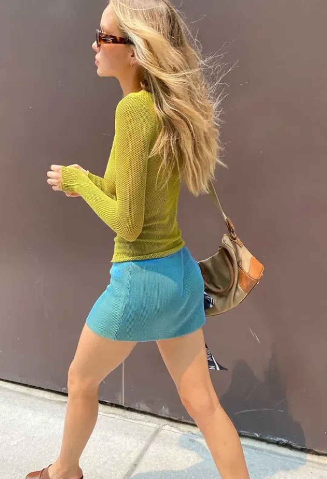 Tank Air Studio Lotus Mini Skirt Aqua Size 6 for rent on The Volte - main image