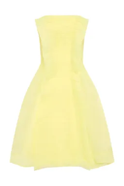 Aje Astrid Strapless Mini Dress Soft Lemon Yellow Size 8 for rent on The Volte - image 4
