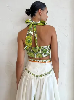 Alemais Wallis Bralette And Skirt Set Myrtle Size 8 for rent on The Volte - image 2