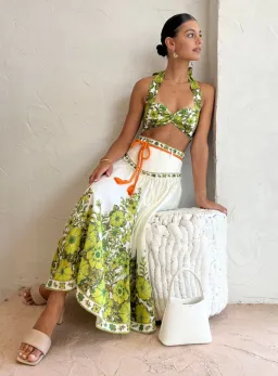 Alemais Wallis Bralette And Skirt Set Myrtle Size 8 for rent on The Volte - image 5