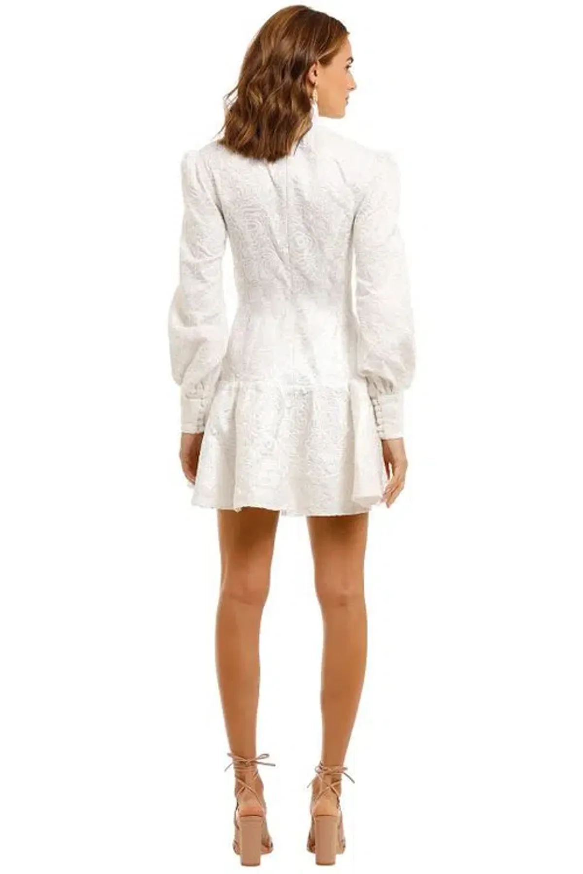 Leo Lin Rose Lace Short Dress White Size 10 - Image 2