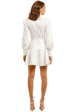 Leo Lin Rose Lace Short Dress White Size 10 for rent on The Volte - image 2