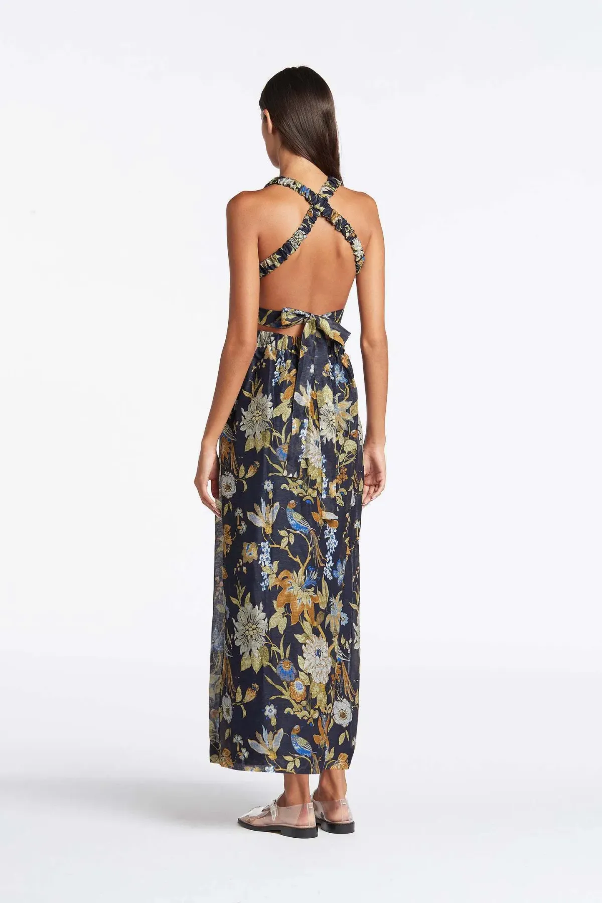 Sir the Label Lilian Cross Back Dress Navy Size AU 12 - Image 3