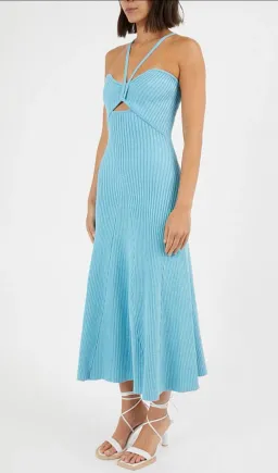 Anna Quan Galina Rib Knit Midi Dress Blue Size S / AU 8 for rent on The Volte - image 2