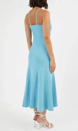 Anna Quan Galina Rib Knit Midi Dress Blue Size S / AU 8 for rent on The Volte - image 3