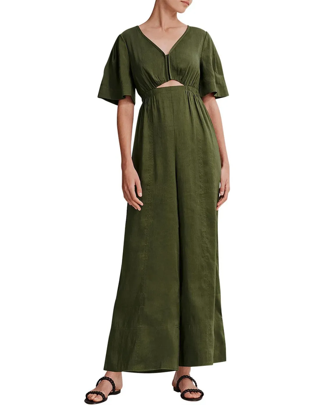 Country Road Tailored Jumpsuit Green Size 12 for rent on The Volte - main image