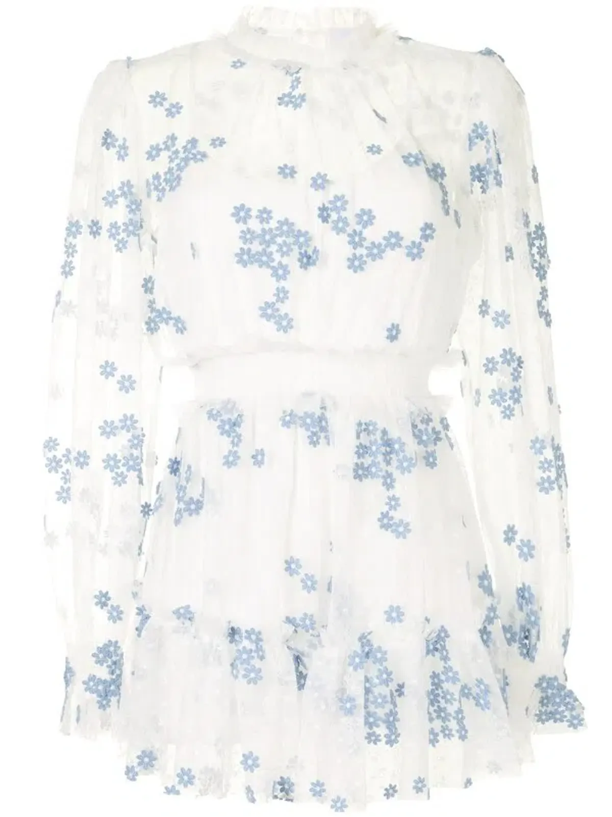 Alice McCall Floral-Print Transparent Playsuit Floral Size 6 - Image 4