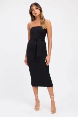 Kookai Ada Midi Dress Black Size 10 for rent on The Volte - image 1