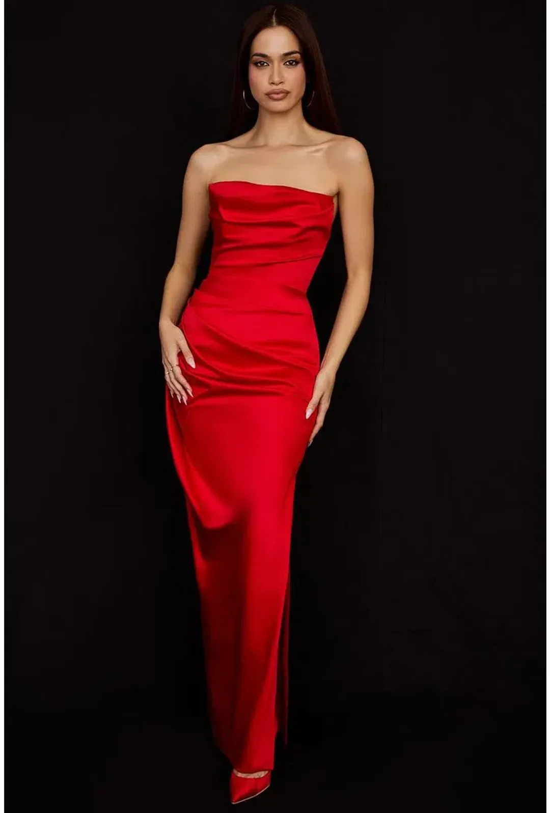 House of CB Adrienne Midi Dress Red Size M/Au 10 for rent on The Volte - main image