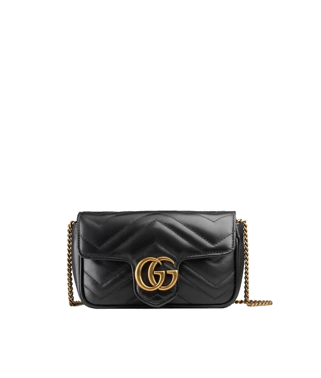 Gucci Marmont Matelelasse Leather Super Mini Bag Black for rent on The Volte - main image