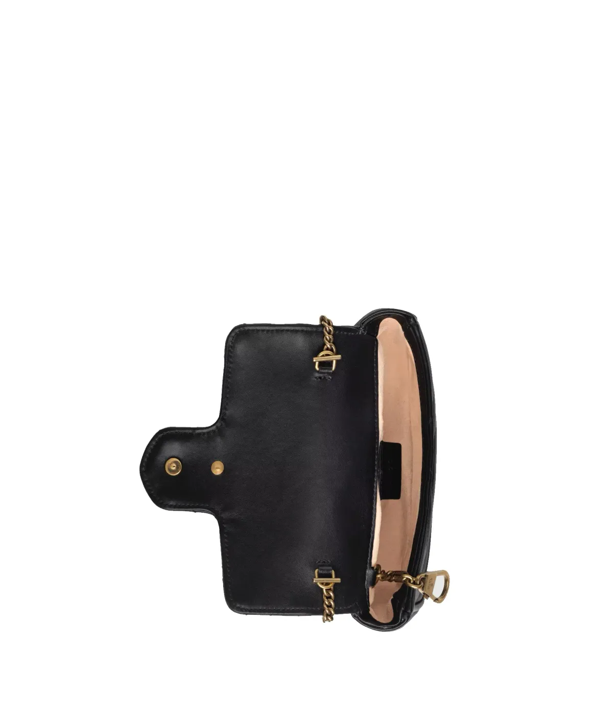 Gucci Marmont Matelelasse Leather Super Mini Bag Black - Image 3