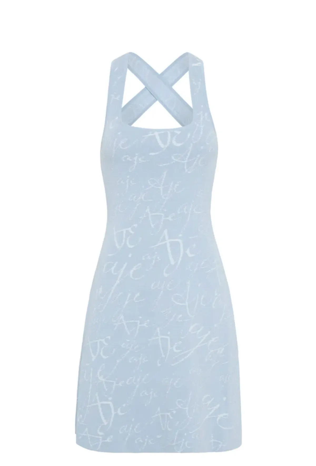 Aje Soleil Knit Mini Dress Blue Size 8 / S - Image 5