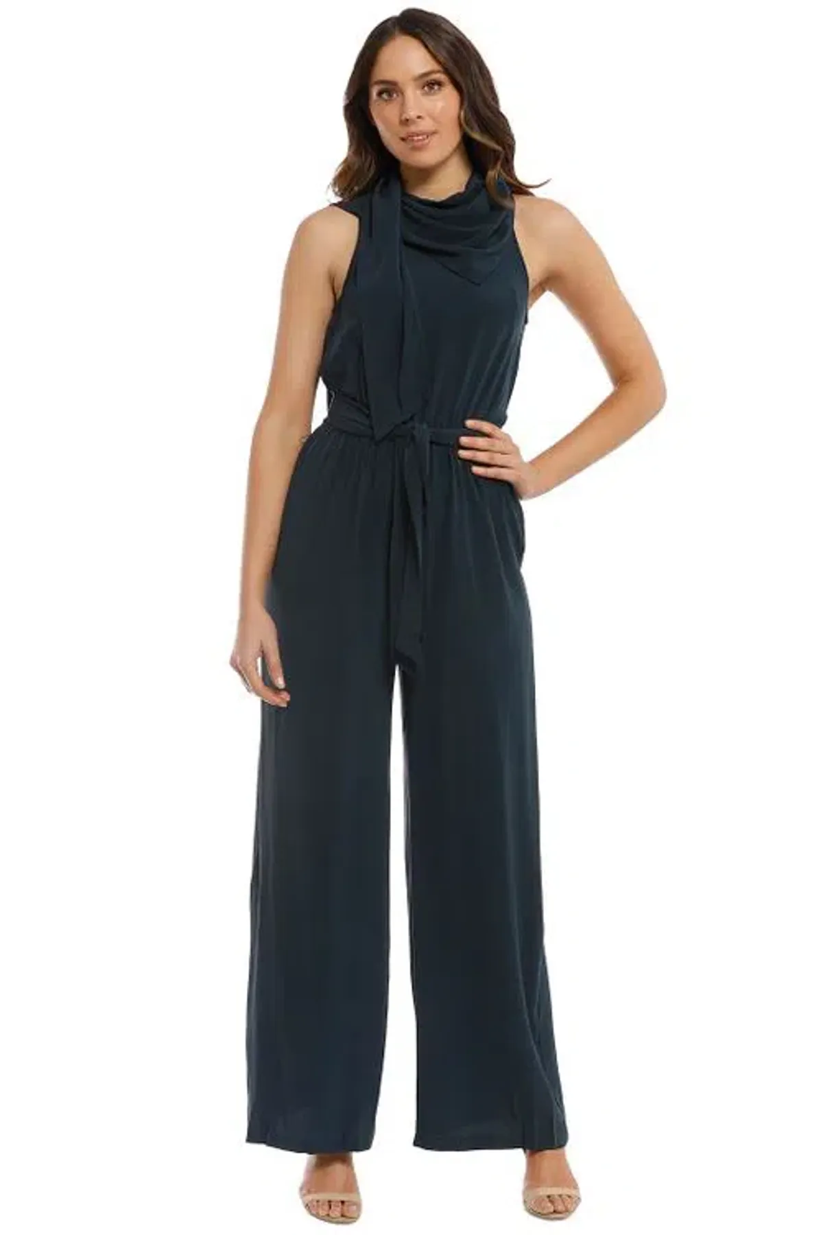 Sass & Bide The Icon Jumpsuit Navy Size 6 for rent on The Volte - main image