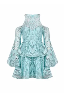 Thurley Amethyst Sleeve Dress Blue Size 8 for rent on The Volte - image 3