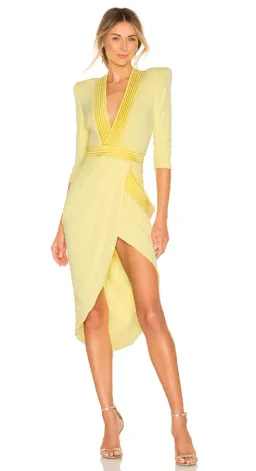 Zhivago Eye of Horus Dress Pastel Yellow Size 8 for rent on The Volte - image 1