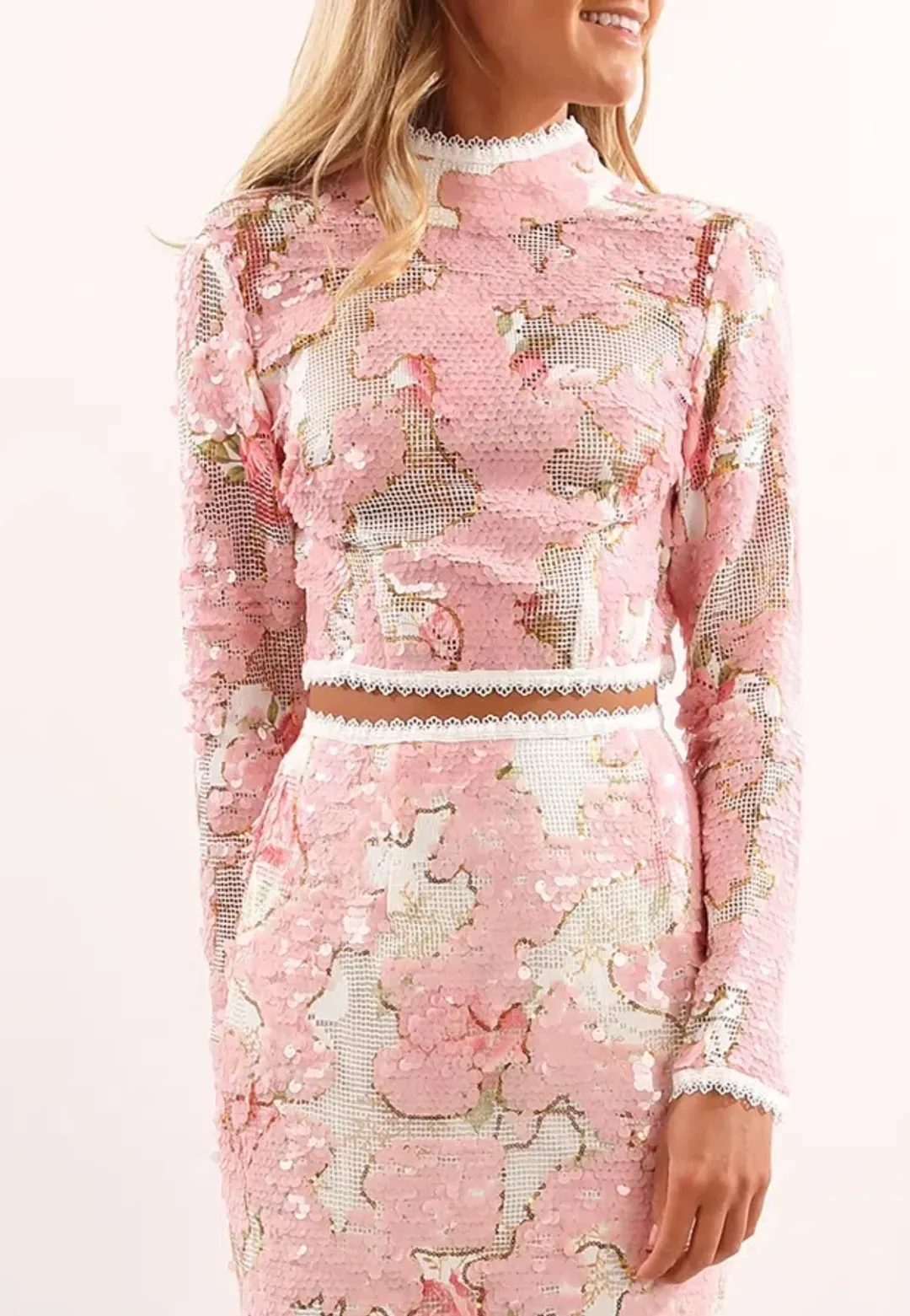 Asilio Luck Be A Lady Top & Skirt Set Sequin Size 10 for rent on The Volte - main image