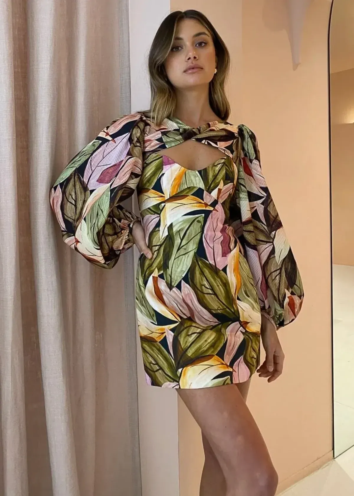 Acler Meadow Mini Dress in Falling Leaves Size 8 - Image 4