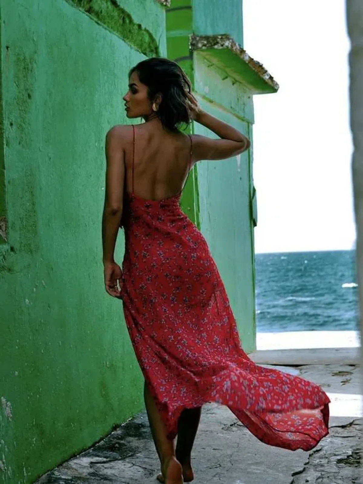 Rat & Boa Palermo Floral Maxi Dress Red Size L / Au 10-12 - Image 4