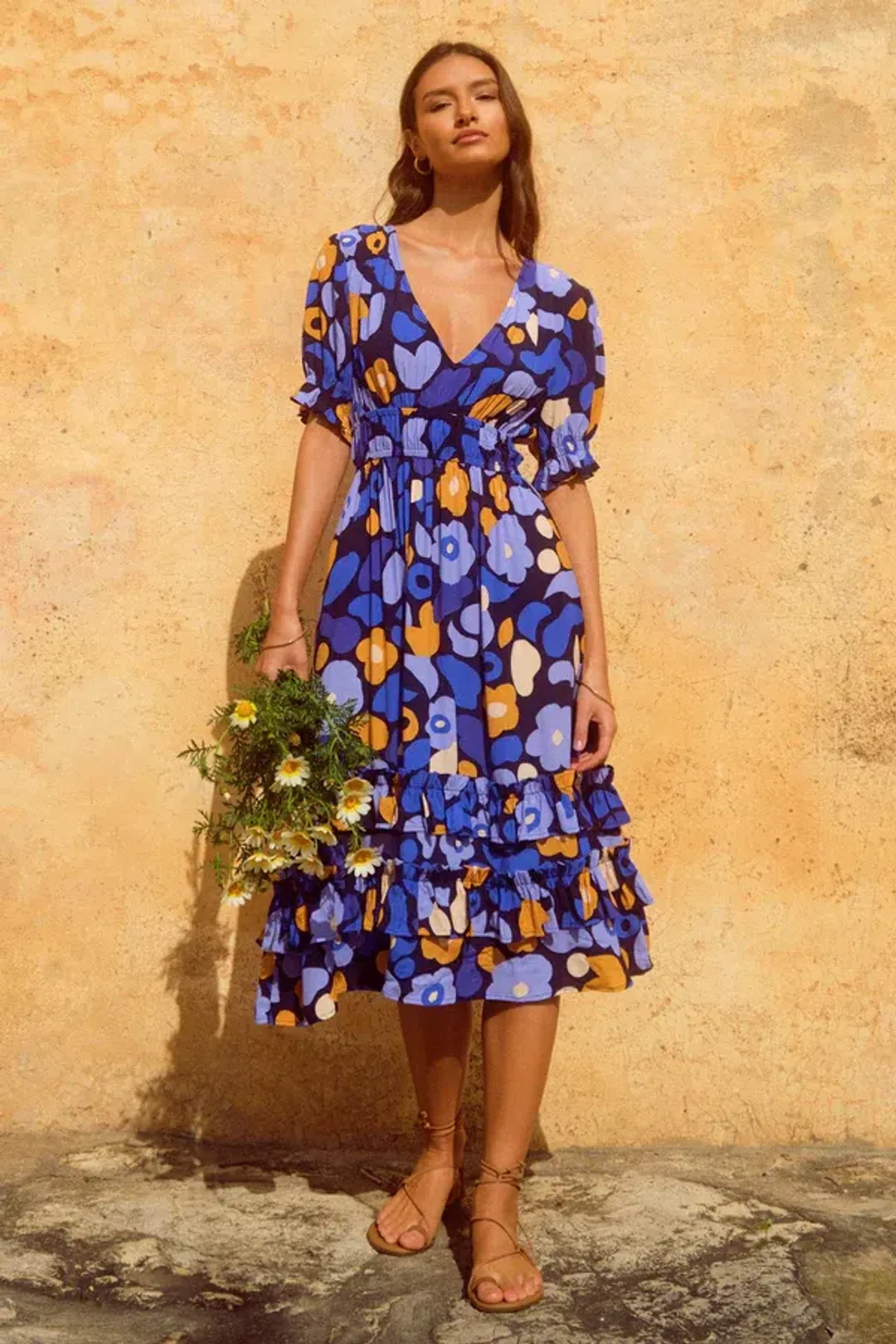 Mister Zimi Vivienne Midi Dress in Lavender Size 14 for rent on The Volte - main image