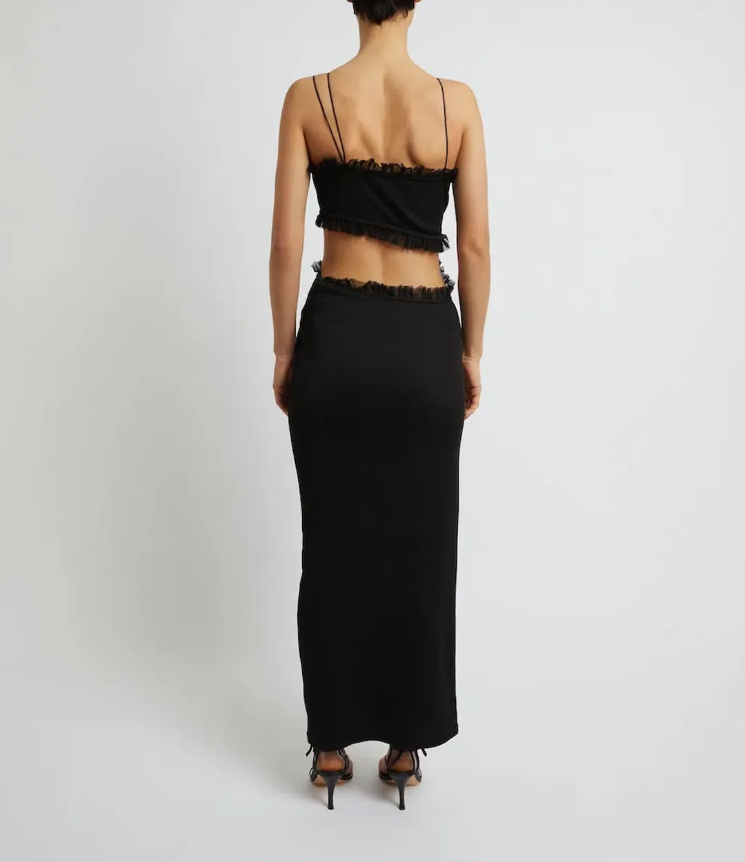 Christopher Esber Carina Interlinked Dress Black Size 8 / S for rent on The Volte - main image