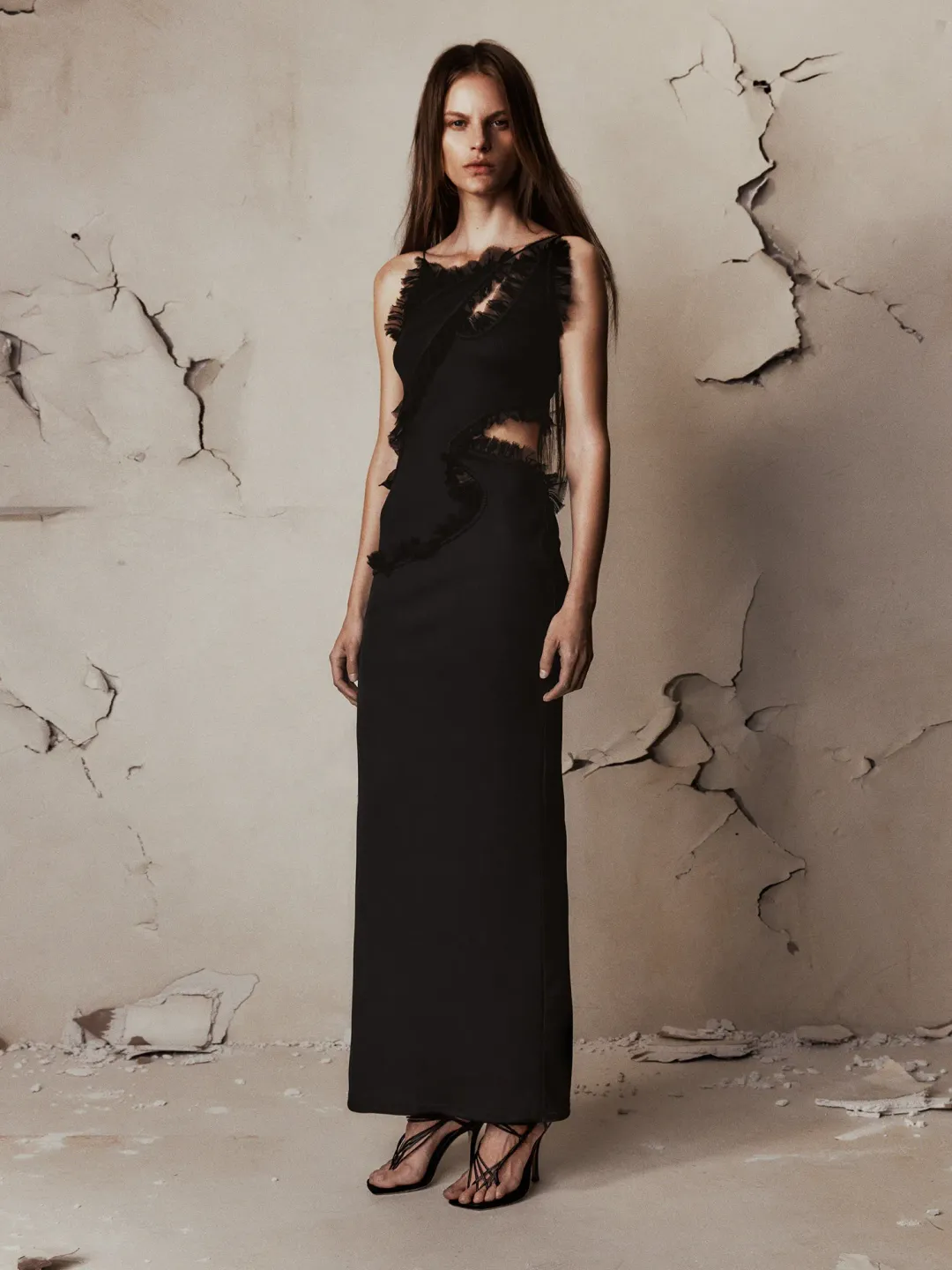 Christopher Esber Carina Interlinked Dress Black Size 8 / S for rent on The Volte - main image