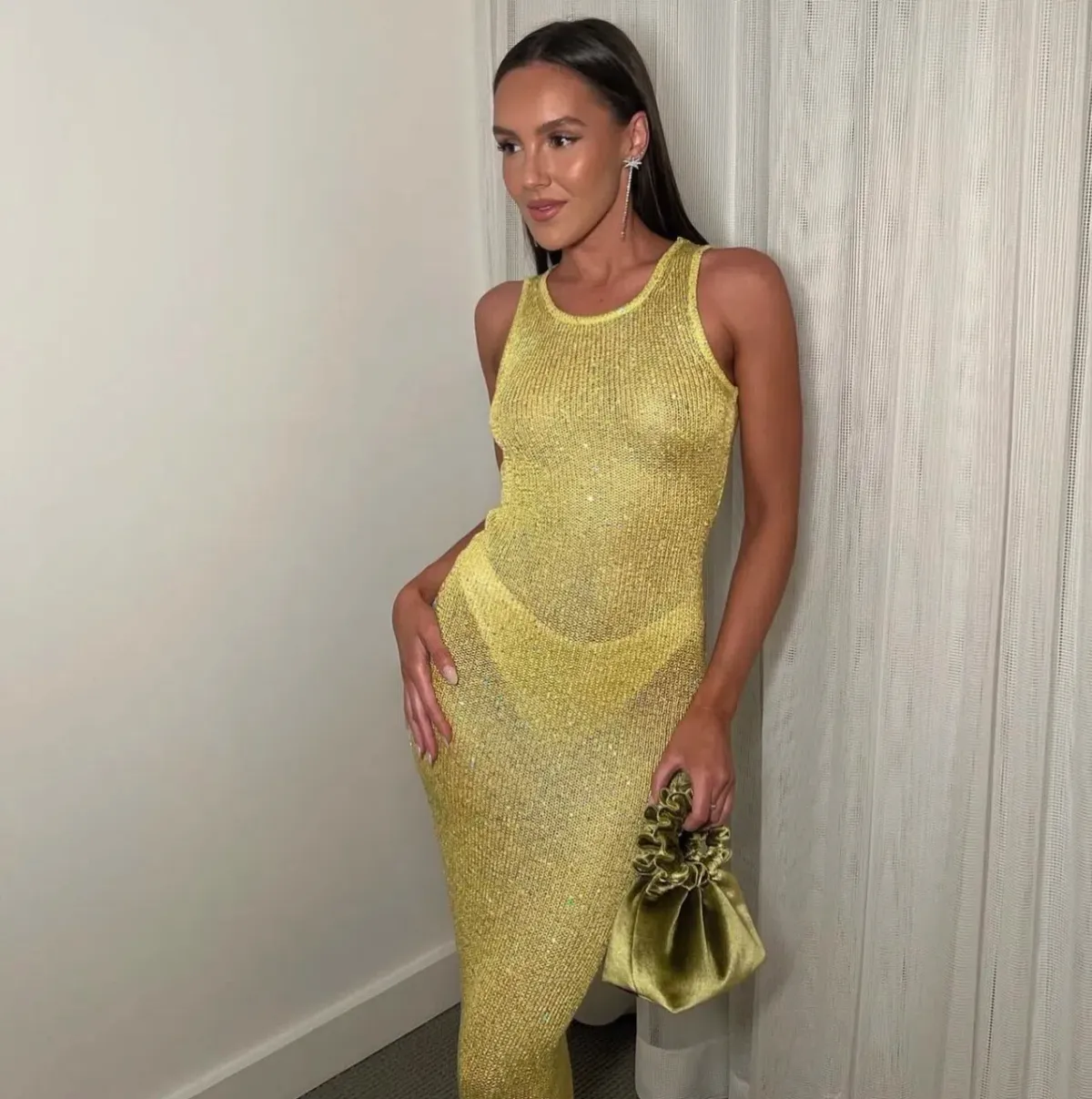 Asta Resort Natalia Dress Yellow Size 6 - Image 1