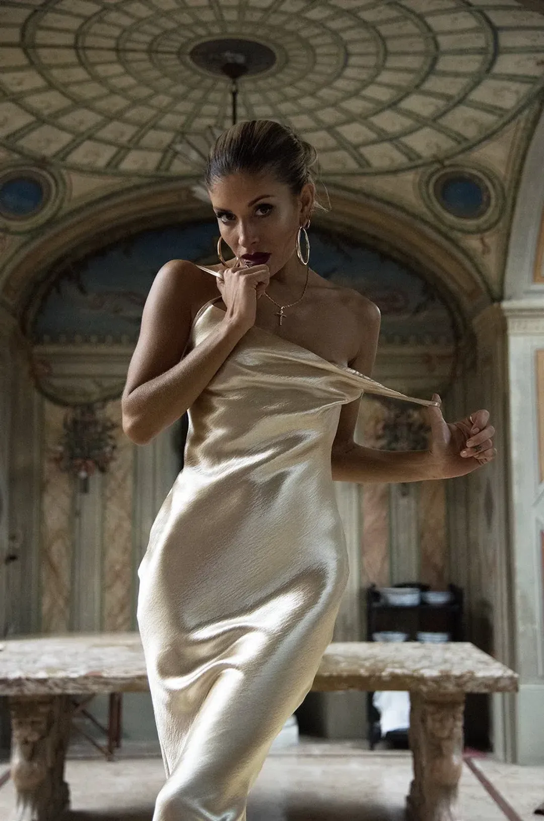Rat & Boa Gold Sofia Dress Gold Size 4 for rent on The Volte - main image