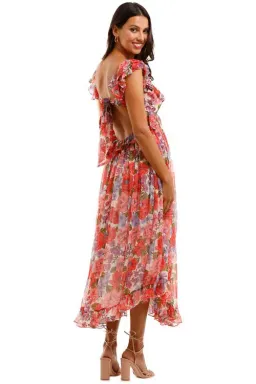 Zimmermann Poppy Frill Edge Mini Dress Floral Size 3/Au 14 for rent on The Volte - image 3