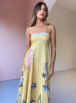 Alemais Sunset Shades Sundress Yellow Print Size 10 for rent on The Volte - image 3